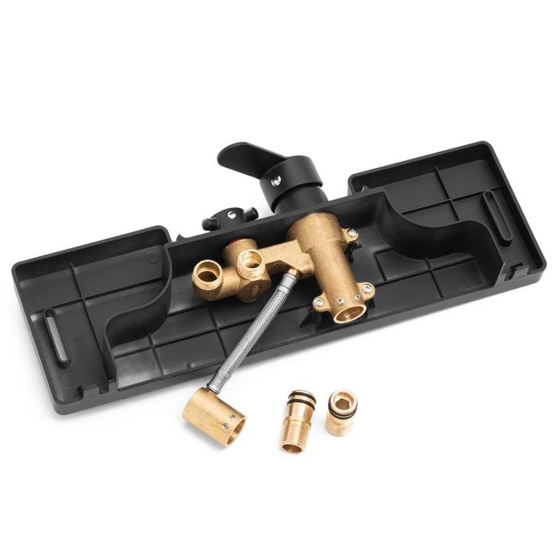 Doucheset - met Regendouche 25 cm - Vierkant - Zwart