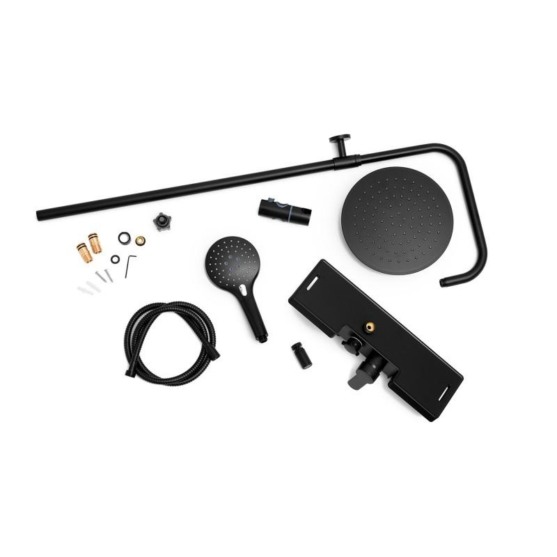 Doucheset - met Douchemengkraan - en Regendouche - Zwart