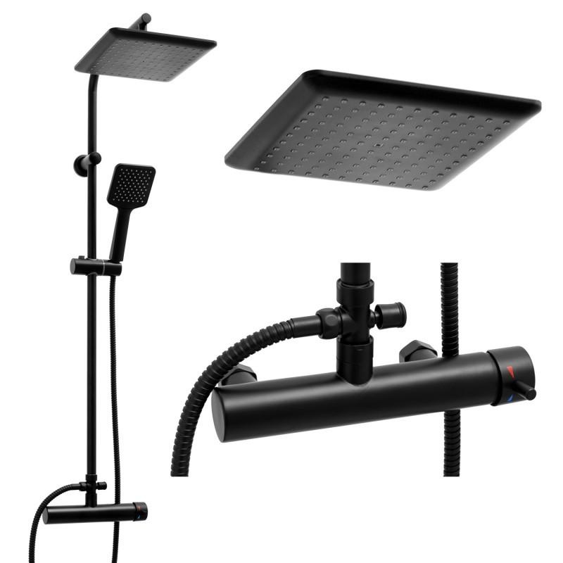 Doucheset - met Douchekraan - en Regendouche 23cm - Zwart