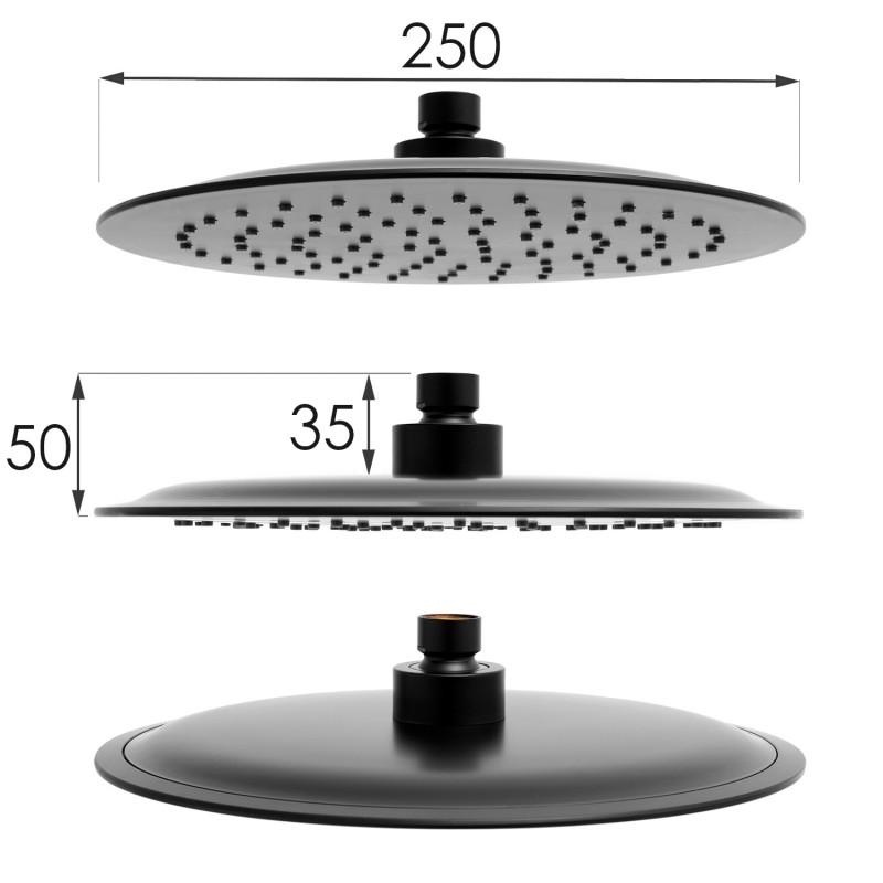 Doucheset - met Regendouche 25cm - en Thermostaatkraan