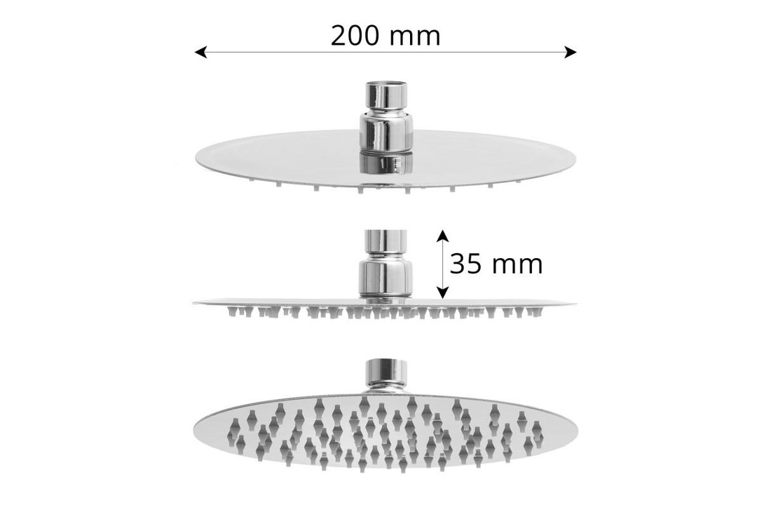 Doucheset - met Douchekraan - en Regendouche 20cm - Chroom