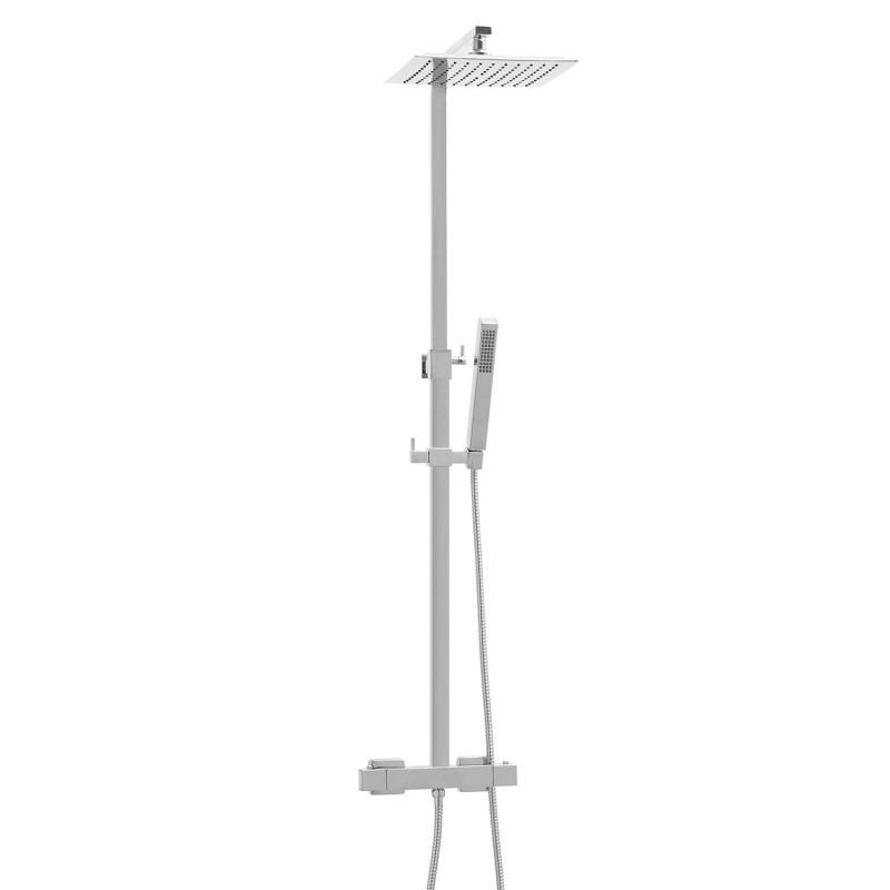 Doucheset - Thermostaatkraan - met Regendouche 25cm - Chroom