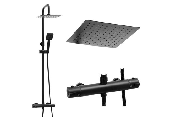 Doucheset - met Regendouche 25cm - en Thermostaatkraan