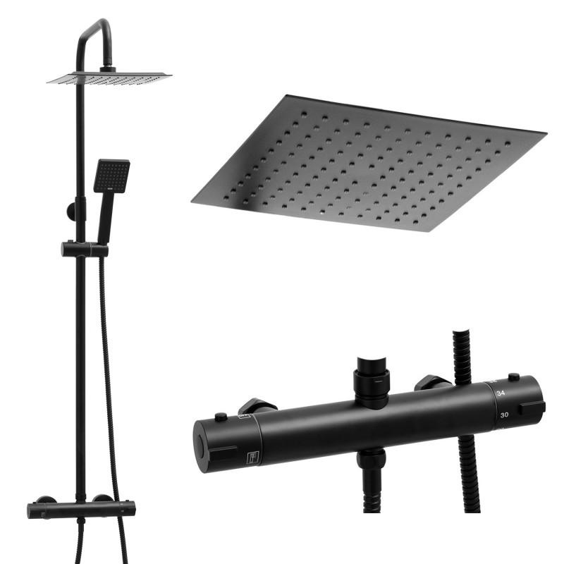 Doucheset - met Regendouche 25cm - en Thermostaatkraan