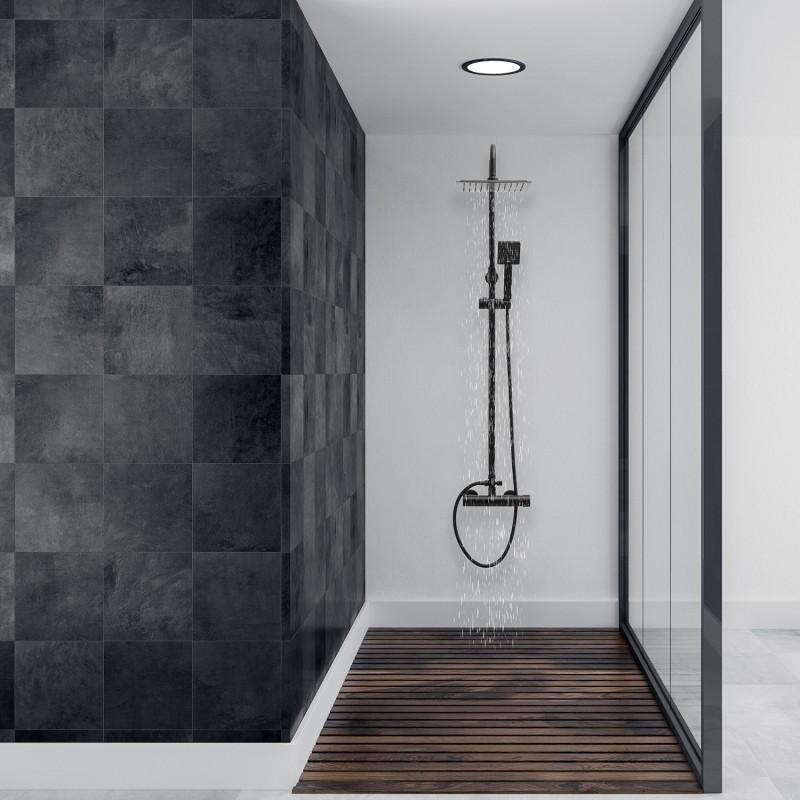 Doucheset - met Regendouche 25 cm - en Handdouche - Zwart