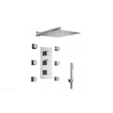 Douchepaneel inbouwset - met Regendouche - massage - hydrojets