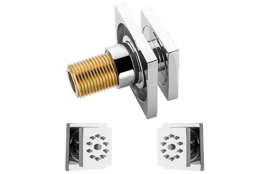 Douchepaneel inbouwset - met Regendouche - massage - hydrojets