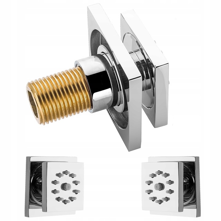 Douchepaneel inbouwset - met Regendouche - massage - hydrojets