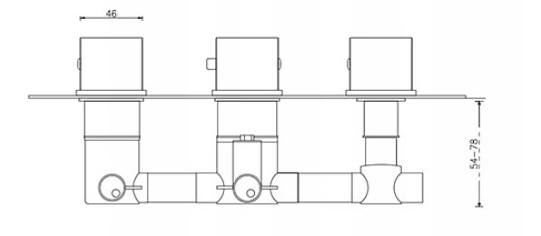 Douchepaneel inbouwset - met Regendouche - massage - hydrojets
