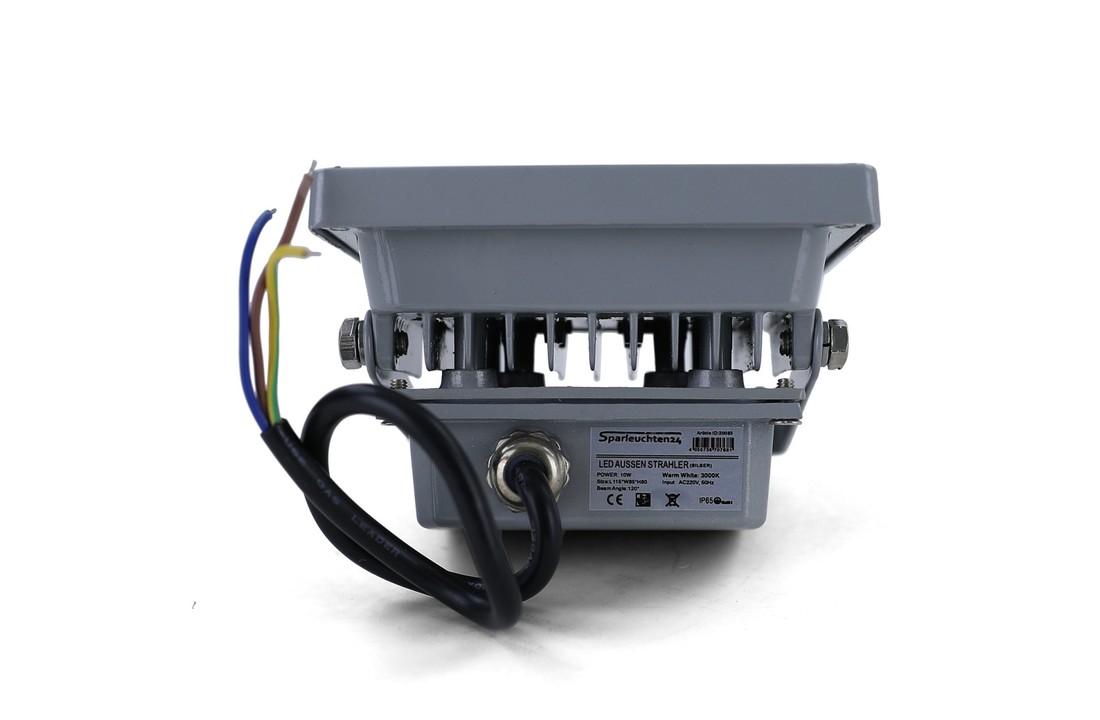 Buitenlamp LED zilvergrijs - 10st - IP65 behuizing 10W-3000K