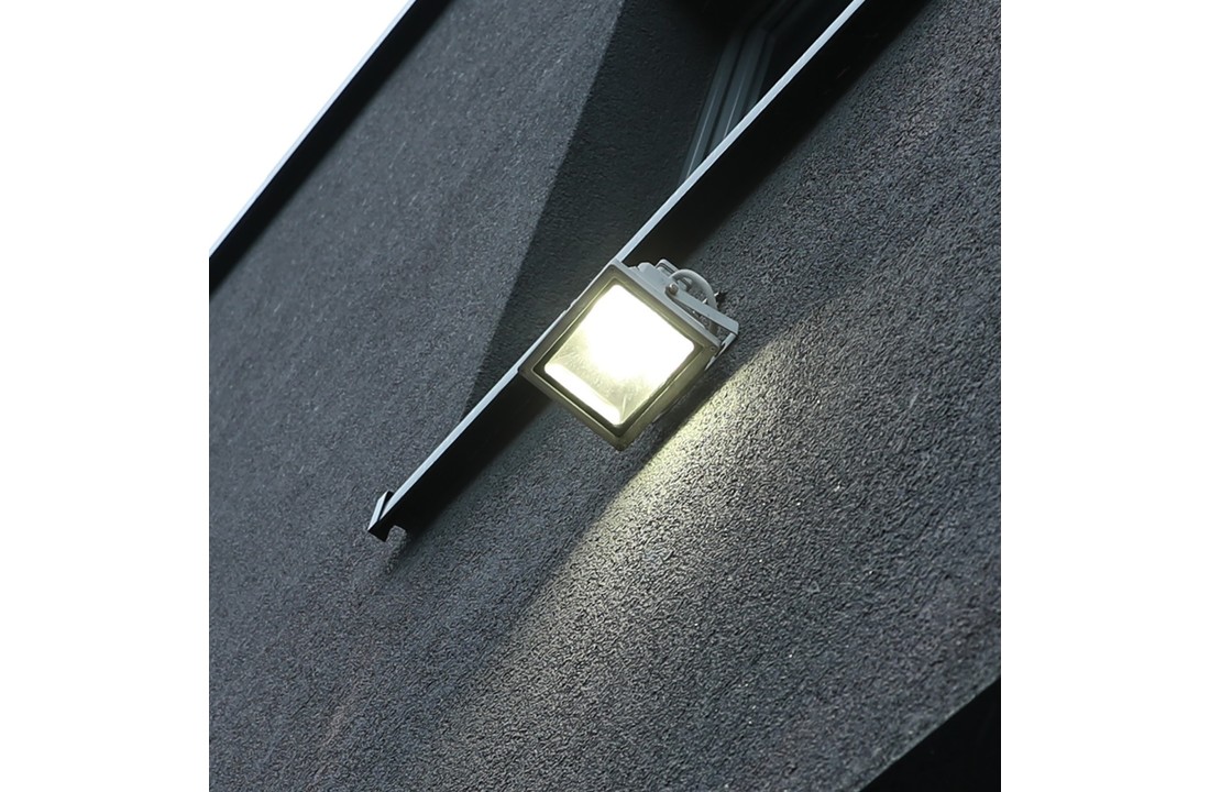 Buitenlamp LED zilvergrijs - 10st - IP65 behuizing 10W-3000K