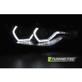 Koplampen geschikt voor BMW F30/F31 10 11 - 05 15 ANGEL EYES LED ZWART DRL dagrijlicht