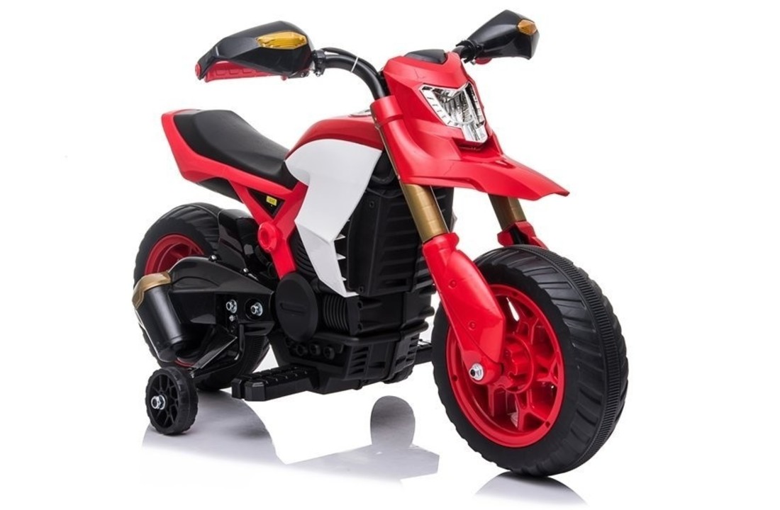 Elektrisch bestuurbare motor met zijwielen – Rood