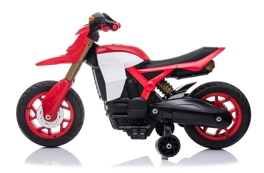 Elektrisch bestuurbare motor met zijwielen – Rood