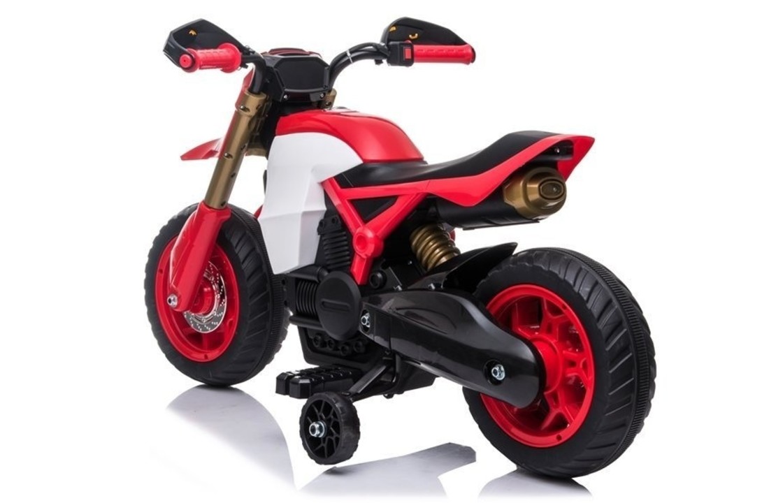 Elektrisch bestuurbare motor met zijwielen – Rood