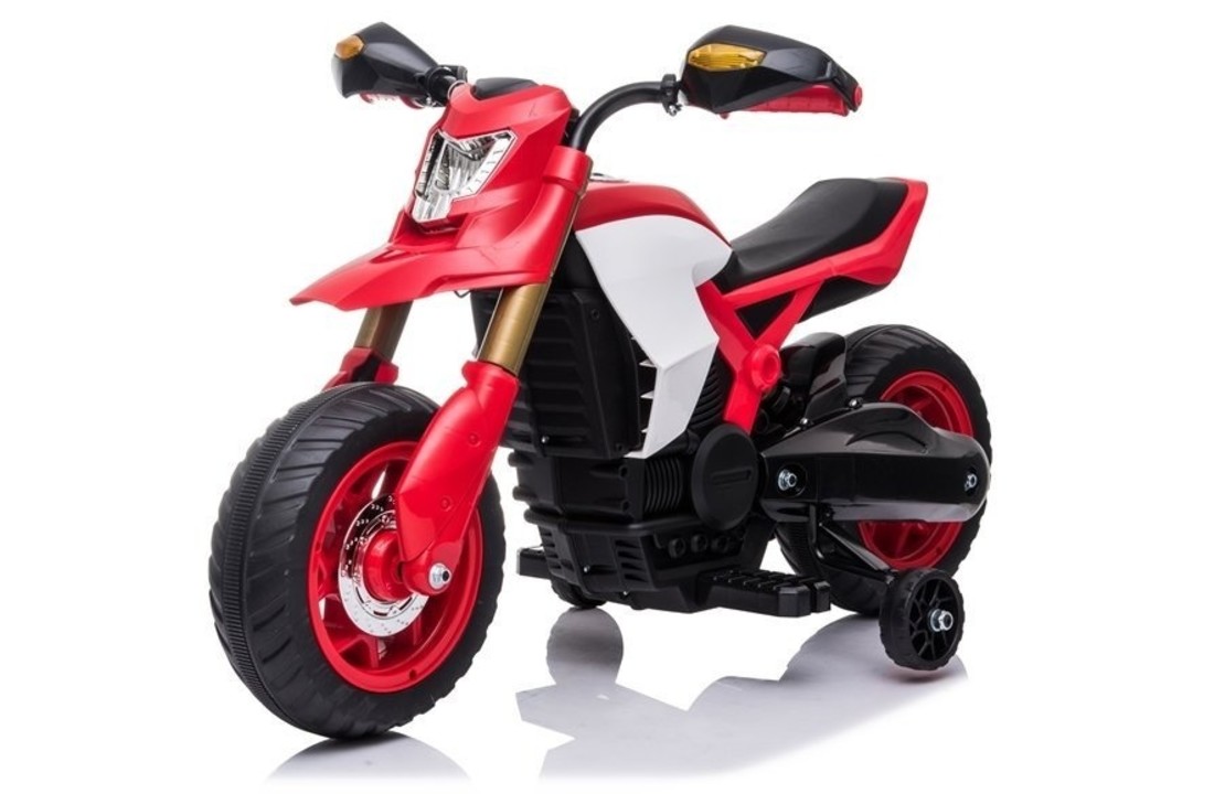 Elektrisch bestuurbare motor met zijwielen – Rood