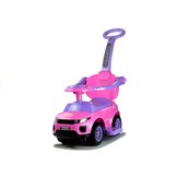 Loopauto - met duwstang - 62x44x85 cm - roze - tot 27 kg