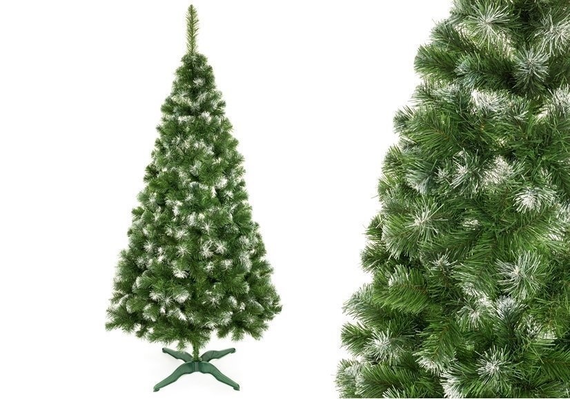 Kunstkerstboom - 220cm - Spar - met sneeuw - groen
