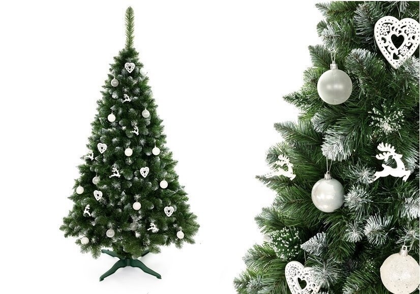 Kunstkerstboom - 220cm - Spar - met sneeuw - groen