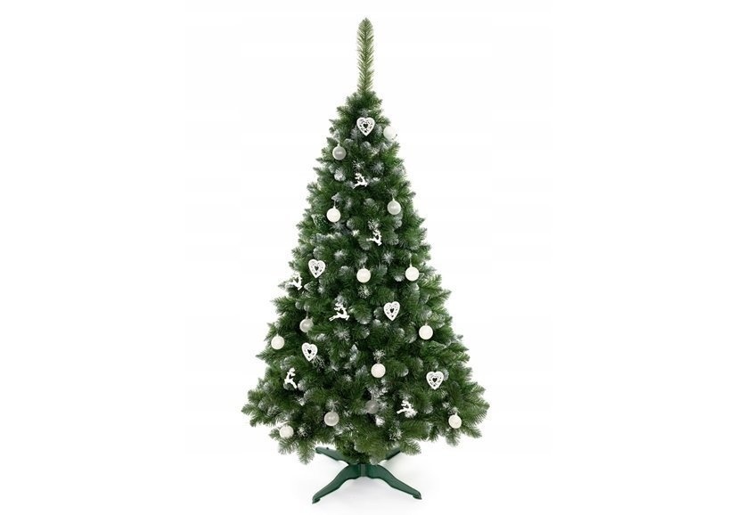 Kunstkerstboom - 220cm - Spar - met sneeuw - groen