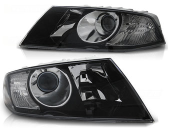 Koplampen SKODA OCTAVIA 04-08 ZWART