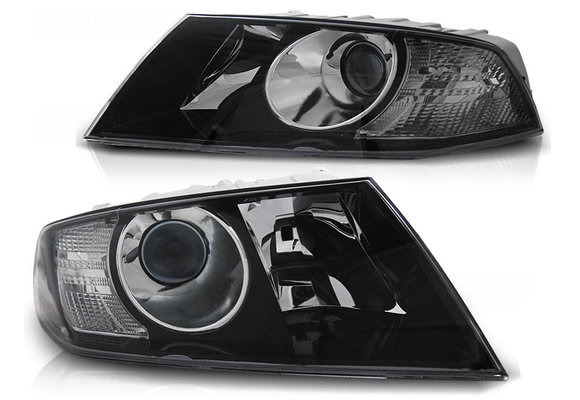 Koplampen SKODA OCTAVIA 04-08 ZWART