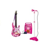 Kindergitaar - met versterker en microfoon - roze