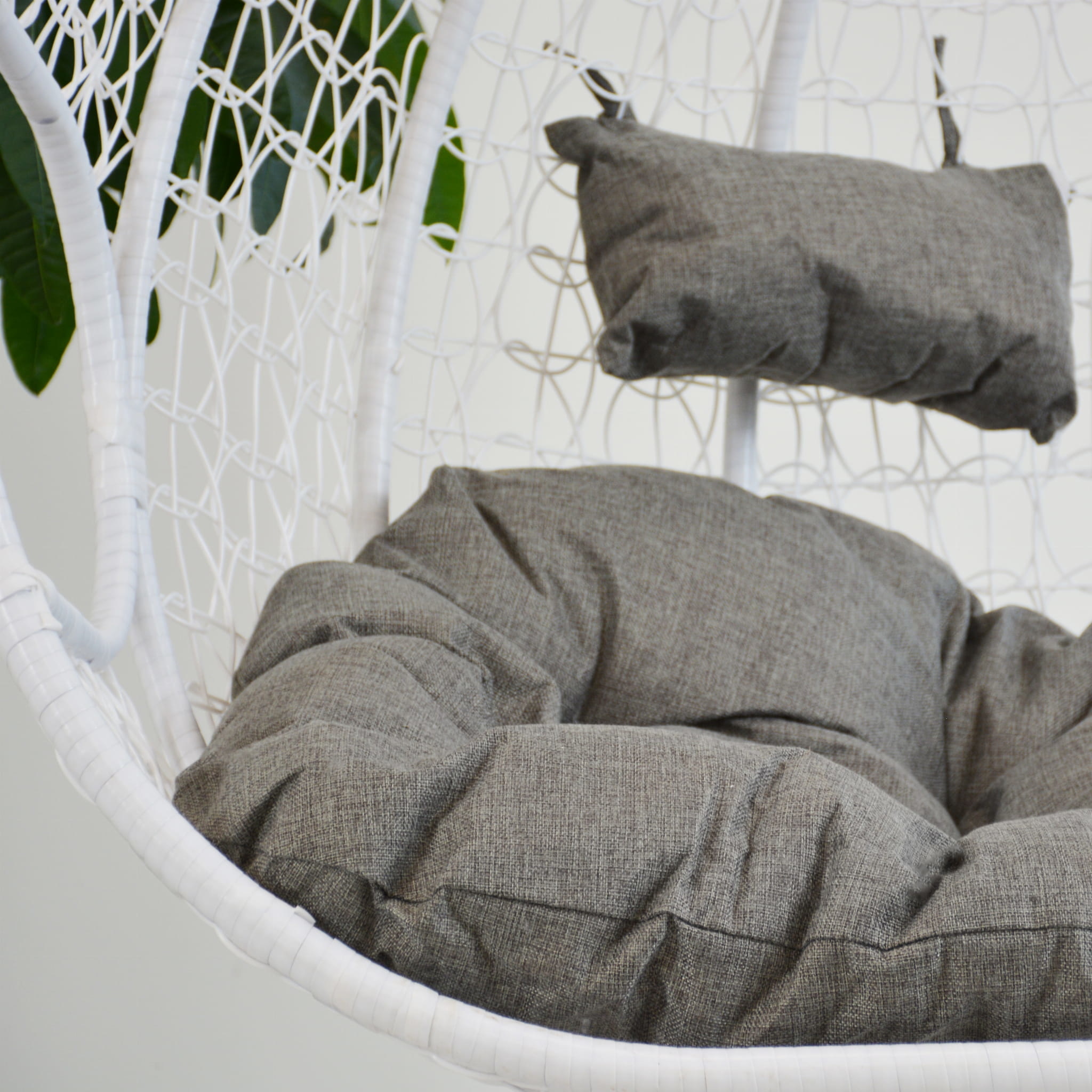 Hangstoel - 2 personen - met frame - wit-grijs - tot 150 kg