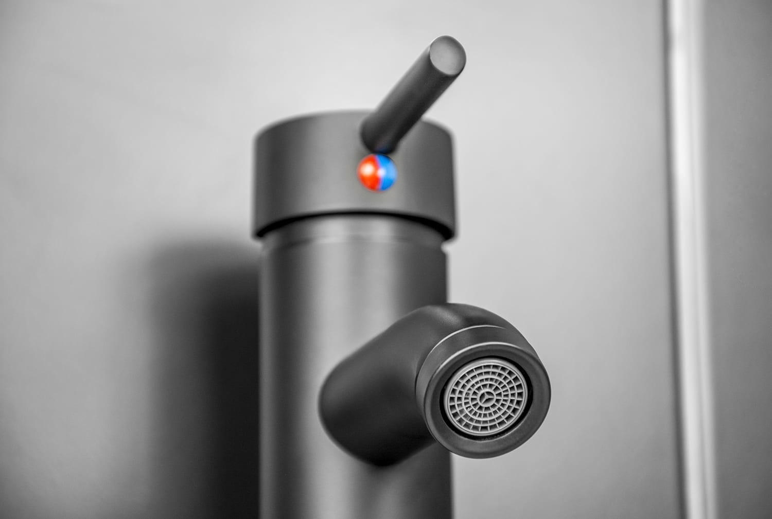 Wastafelkraan - zwart - 30 cm - Badkamerkraan + montageset