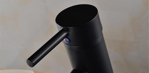 Wastafelkraan - zwart - 30 cm - Badkamerkraan + montageset