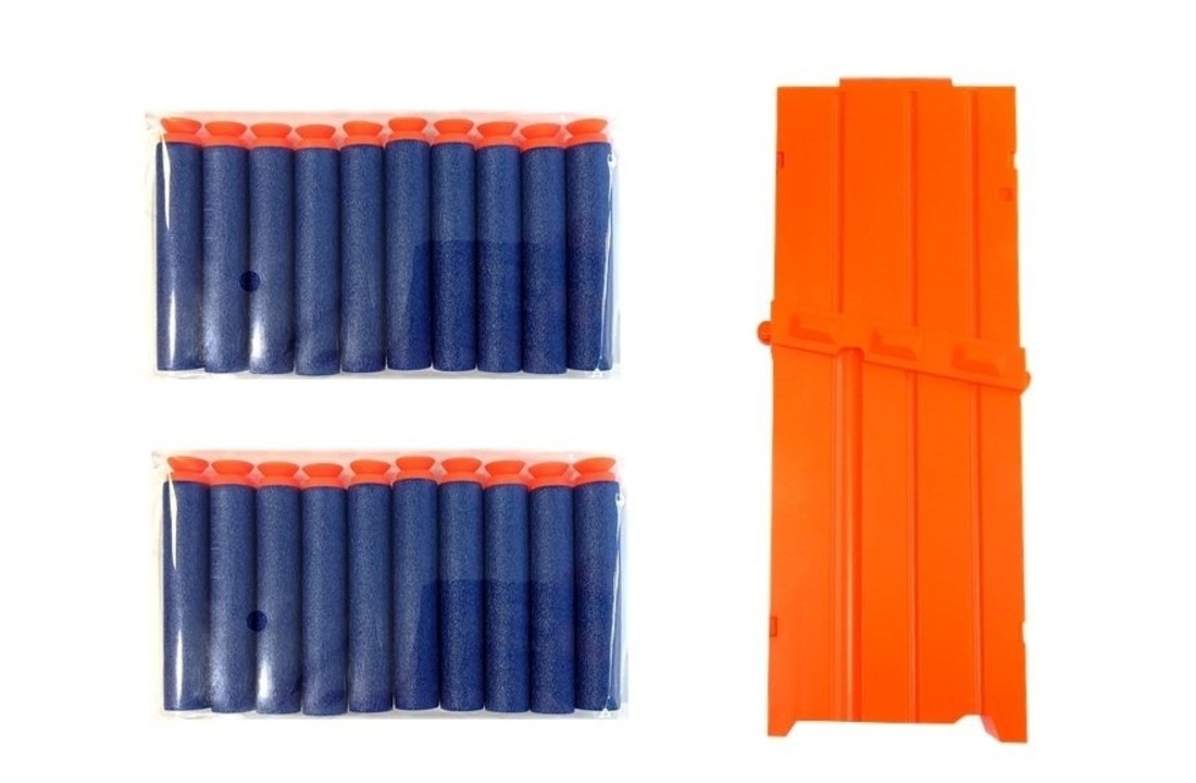 Speelgoedgeweer met groot magazijn en 20 pijlen – Blauw