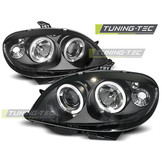 Koplampen geschikt voor CITROEN SAXO 09 99-06 03 ANGEL EYES ZWART dual halo rims