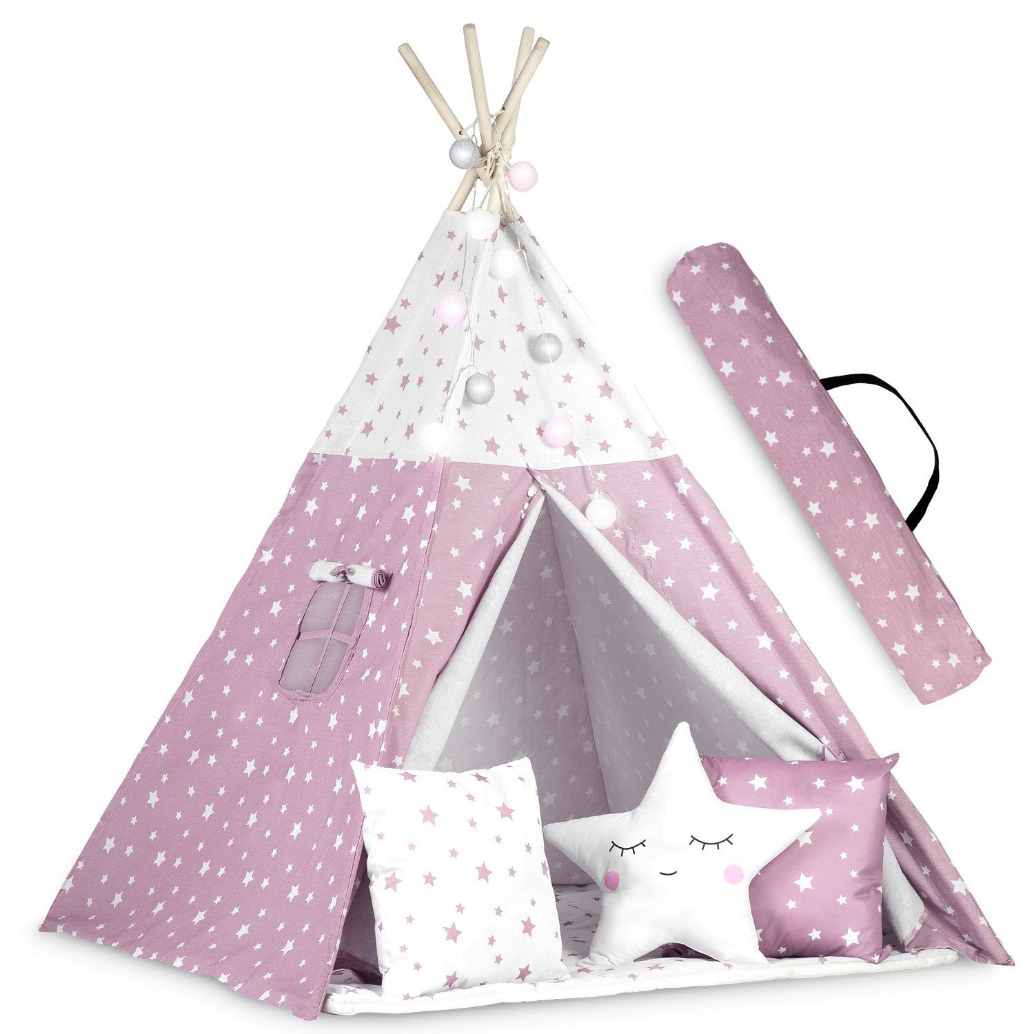 https://cdn.webshopapp.com/shops/307649/files/387451514/1-tipi-speeltent-met-licht--roze-met-sterren.jpg