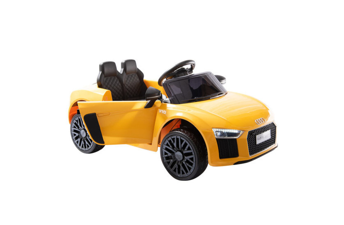 Elektrische kinderauto - Audi R8 Spyder - 2x35W - geel