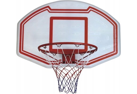 Basket - Basketbal bord - 90x60 cm - rood-wit