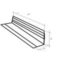 Bedhek inklapbaar - uitvalbeveiliging - vuren 157x40x30cm