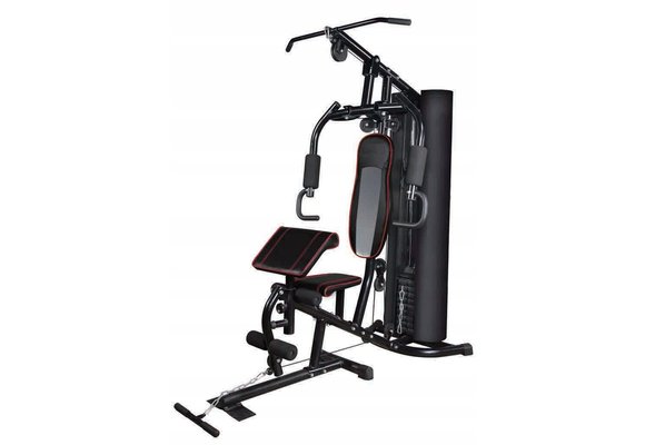 Krachtstation - Home gym -  met 68 kg gewicht - zwart