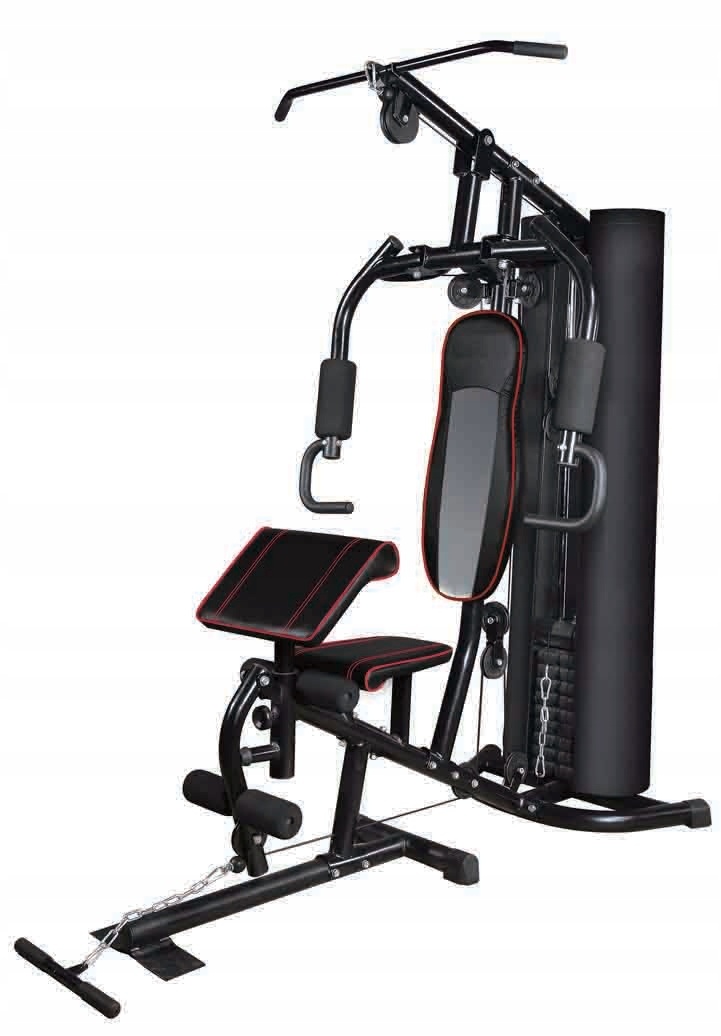 Krachtstation - Home gym -  met 68 kg gewicht - zwart
