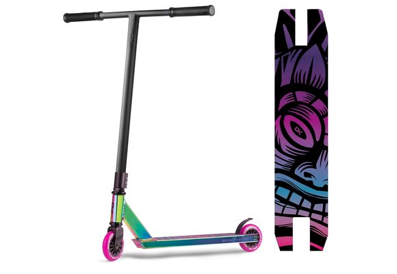 Soke Evo stuntstep - black neochrome - Race step - 360º stuur