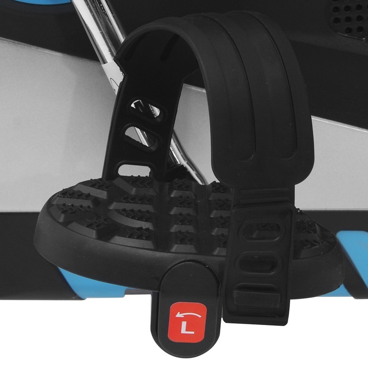 Hometrainer - magnetische weerstand - grijs - zwart - blauw