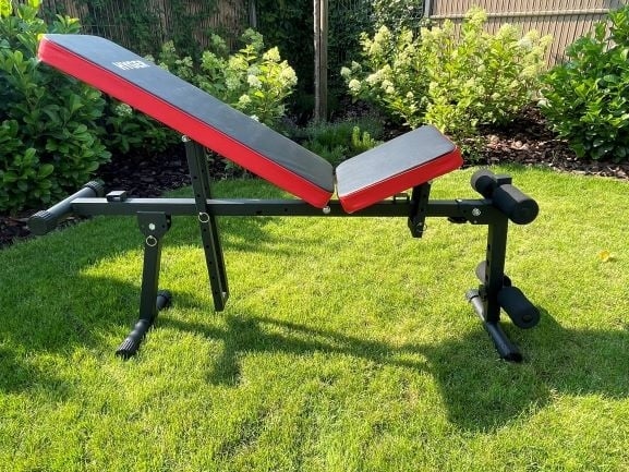 Fitness bank - Trainingsbank - verstelbaar - zwart-rood