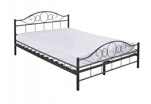 Metalen bedframe met lattenbodem - 160x200 cm - zwart