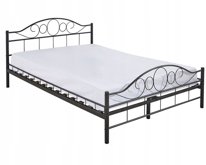Metalen bedframe met lattenbodem - 160x200 cm - zwart