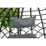 Hangstoel - Ei stoel - met frame - zwart-grijs - tot 125 kg
