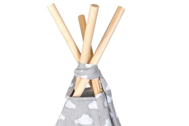 Wigwam tipi teepee tent - speeltent - 4 delig - 100% katoen - Mintgroen / stippen