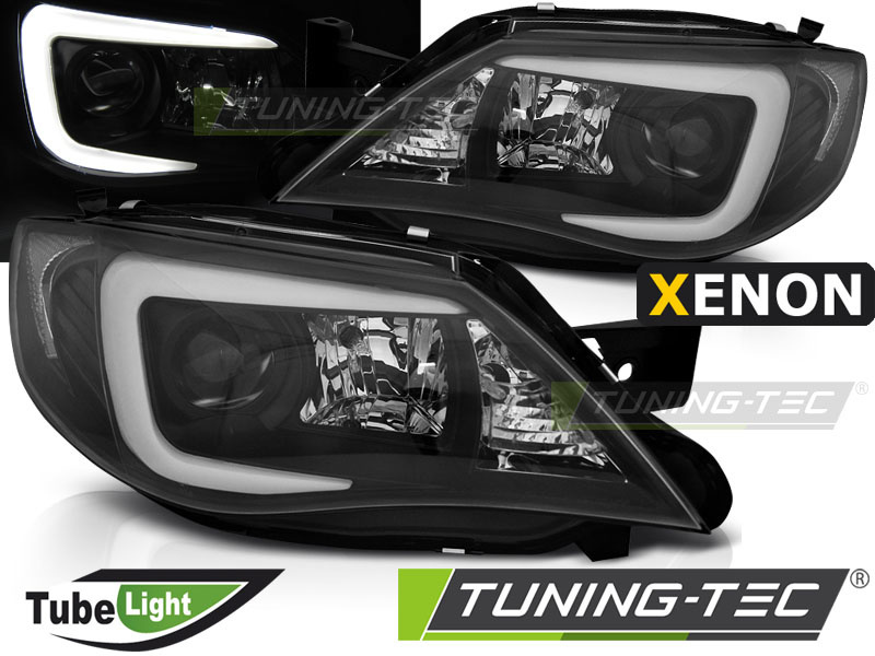 Koplampen Xenon SUBARU IMPREZA III GH 07-12 TUBE ZWART HID