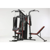 Krachtstation - Home gym - met 80 kg gewicht - en bokszak