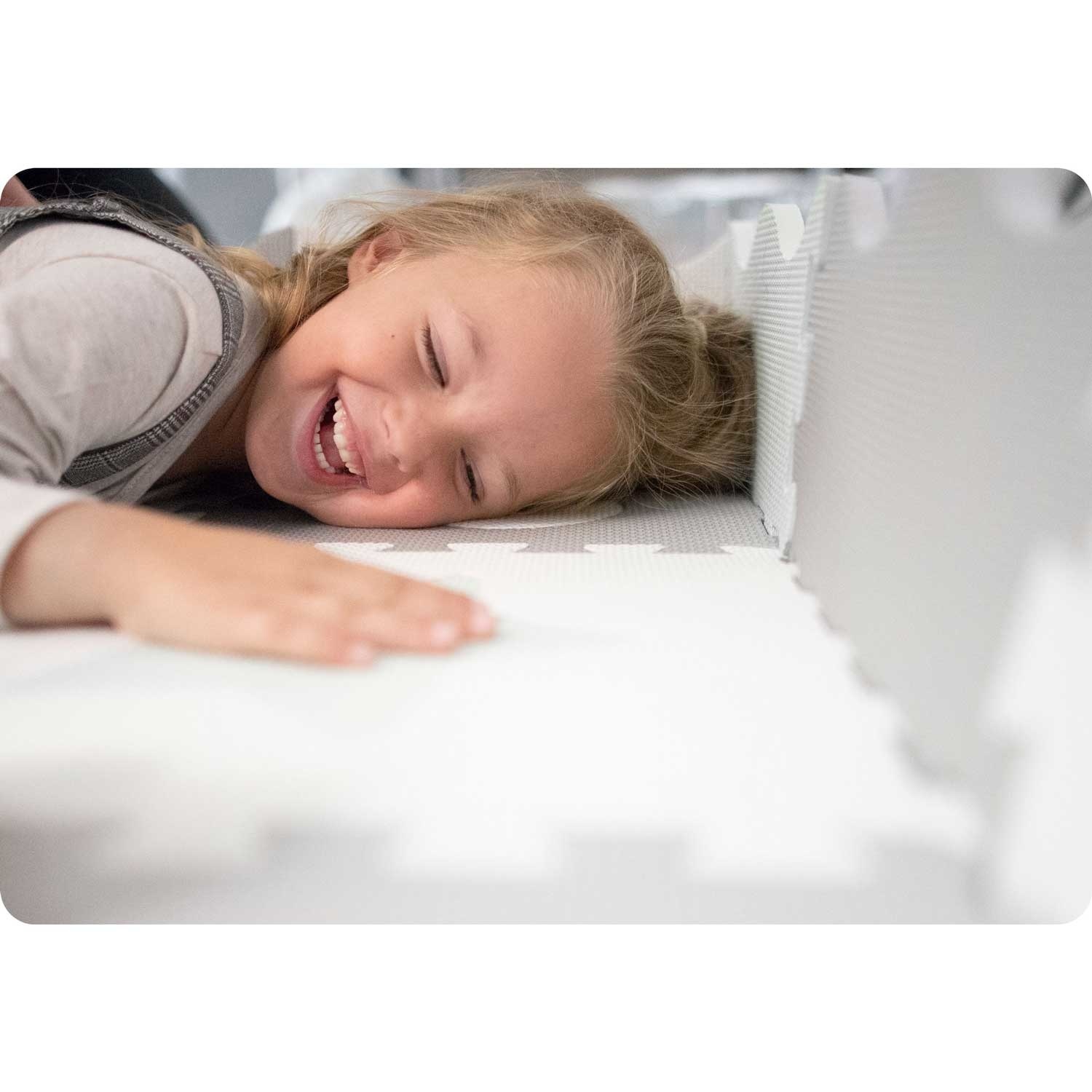 Speelmat baby - Puzzelmat - 150 x 150 cm - grijs-mint