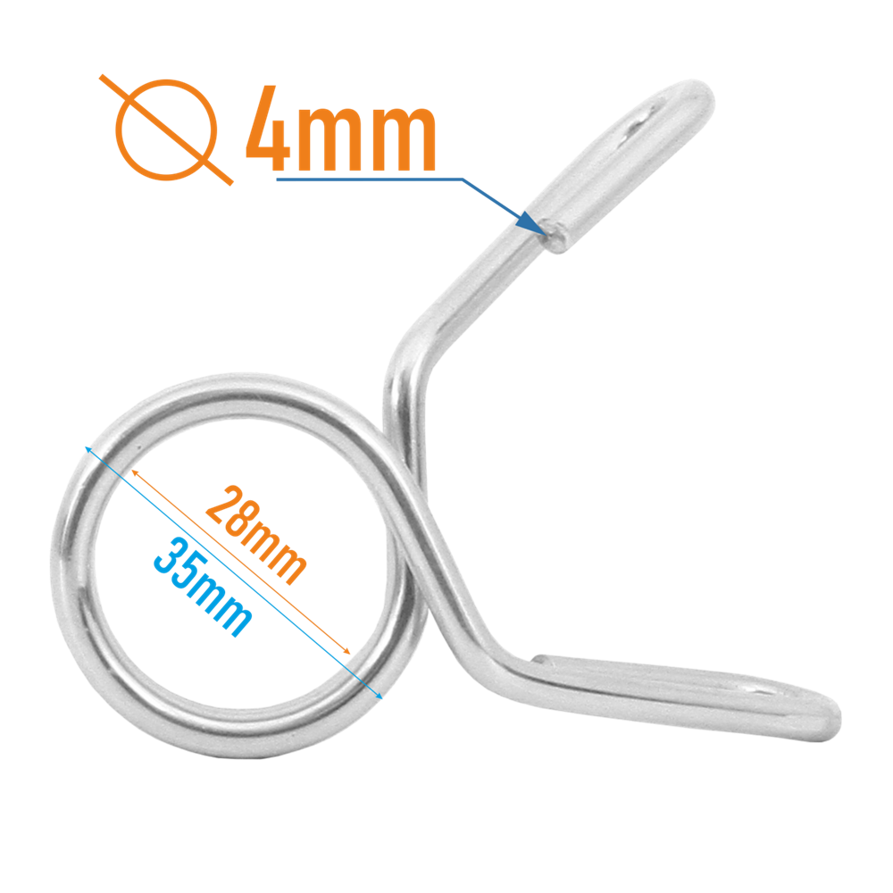 Barbell - Halterstang 28 mm - 180 cm - met 2 veersluitingen