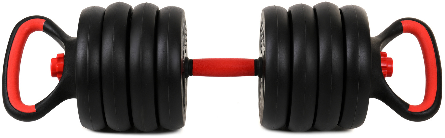 Halterset - Dumbbellset - 40 kg verstelbaar met kettlebell